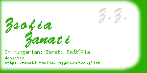 zsofia zanati business card